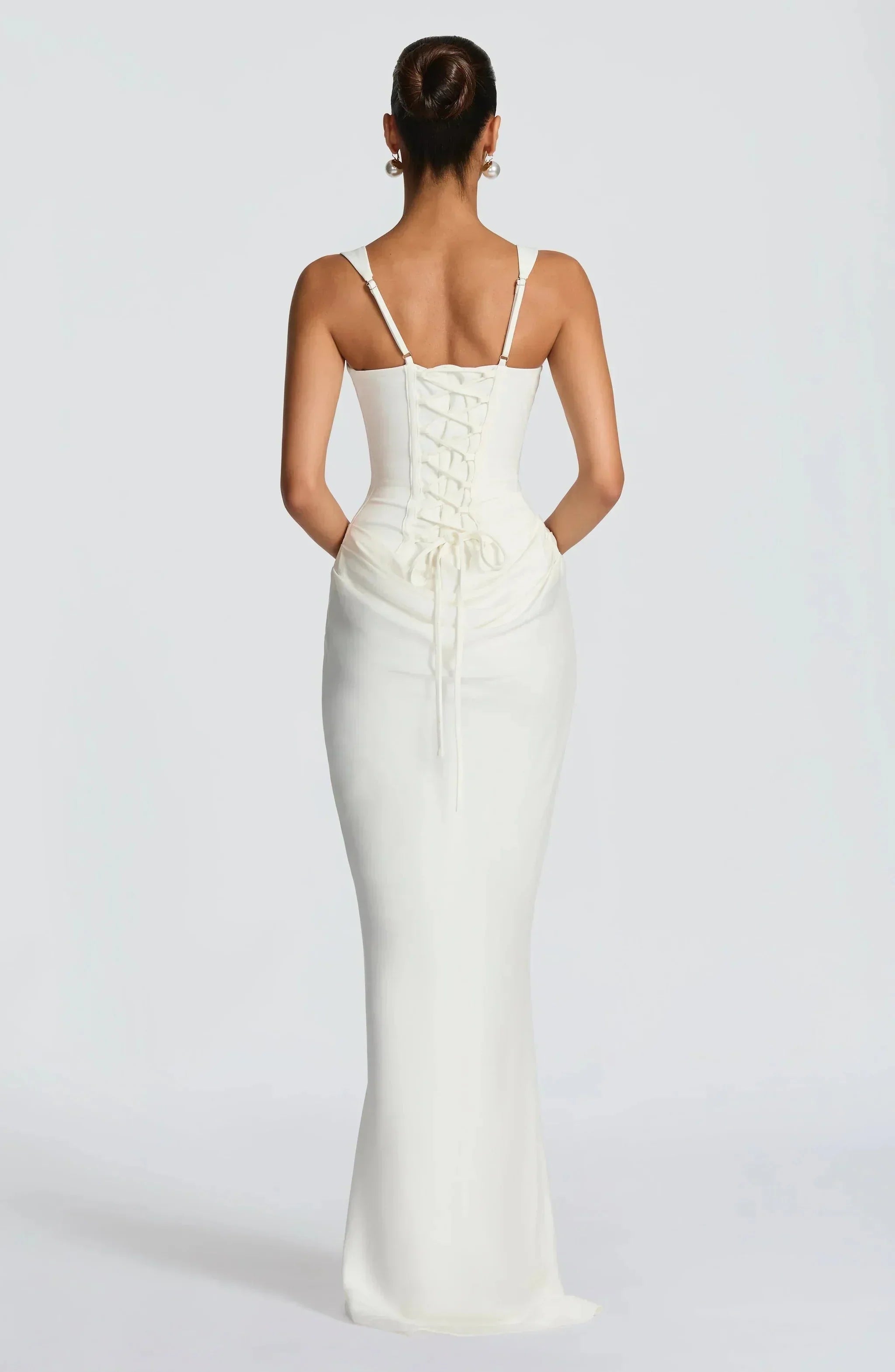 Clemence | Corset Open Back Maxi Wedding Guest Dress