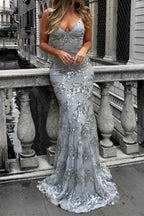 Constance | Sequin Embellishment Bodycon Evening Maxi Dress