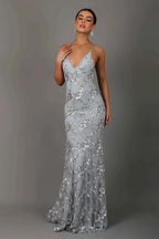 Constance | Sequin Embellishment Bodycon Evening Maxi Dress