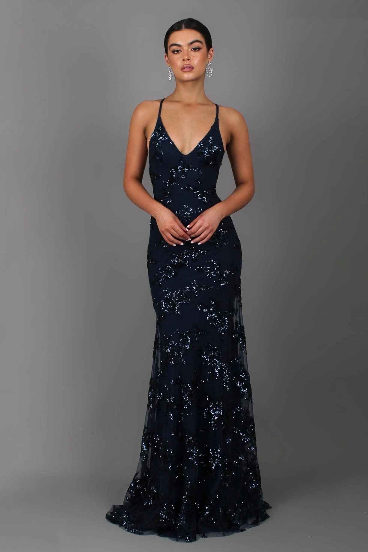 Constance | Sequin Embellishment Bodycon Evening Maxi Dress