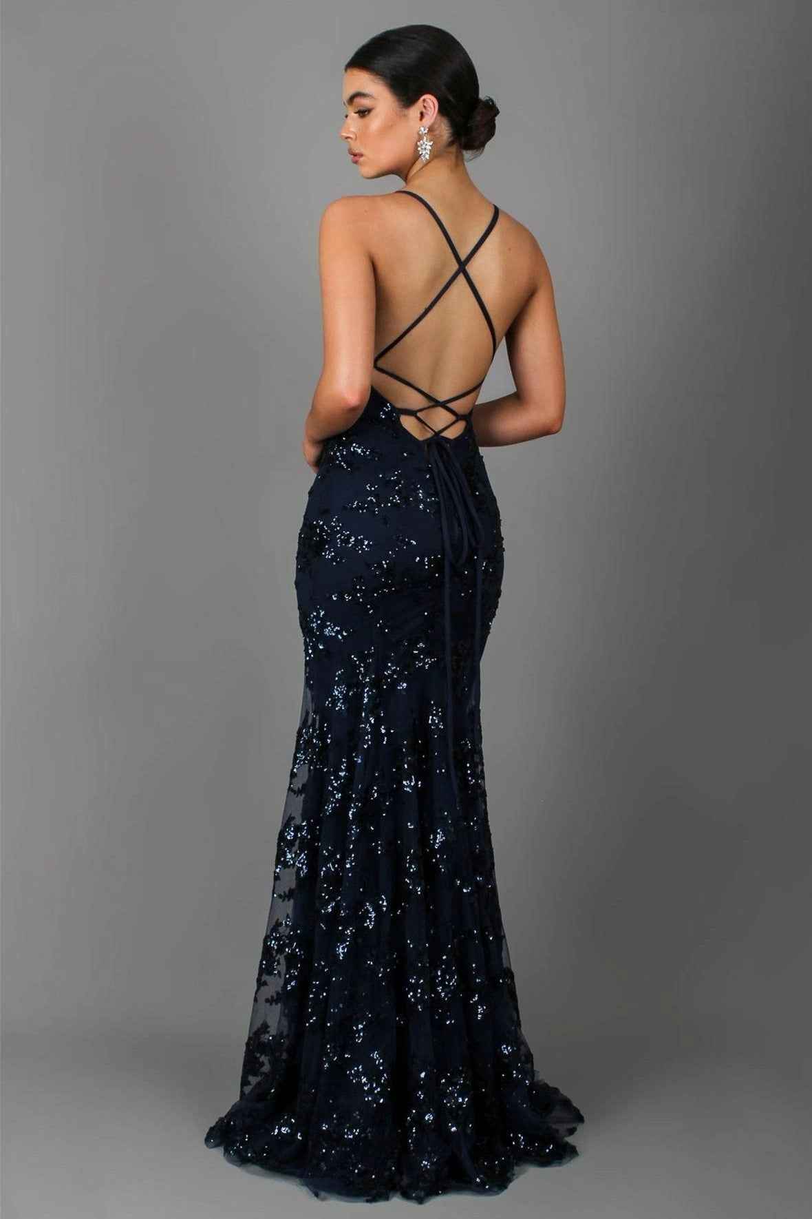 Constance | Sequin Embellishment Bodycon Evening Maxi Dress