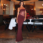 Liliana | Figure-Hugging Spaghetti Strap Evening Maxi Dress