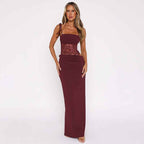 Liliana | Figure-Hugging Spaghetti Strap Evening Maxi Dress