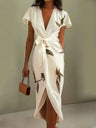 Lucienne | Women's Floral Wrap Garden Party Midi Dress
