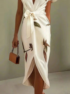 Lucienne | Women's Floral Wrap Garden Party Midi Dress