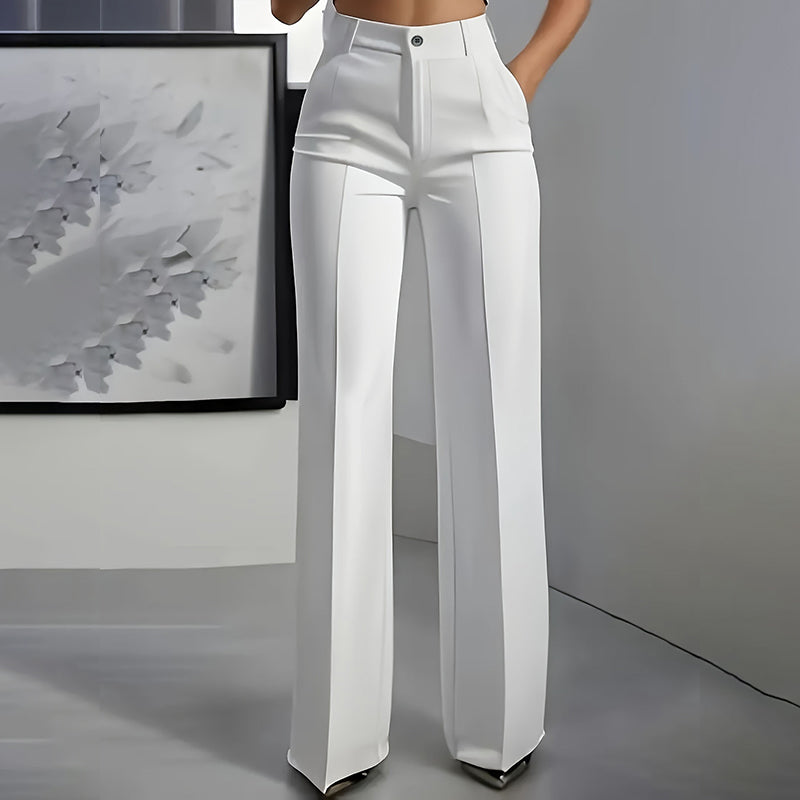 Solene | Wide Leg High Waist Tailored Trousers