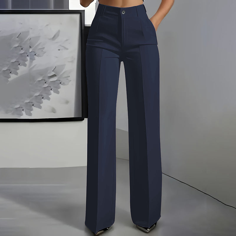 Solene | Wide Leg High Waist Tailored Trousers