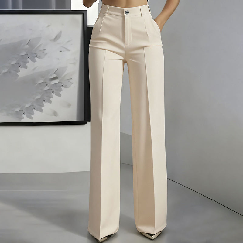 Solene | Wide Leg High Waist Tailored Trousers