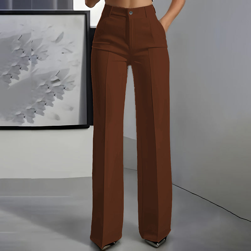 Solene | Wide Leg High Waist Tailored Trousers