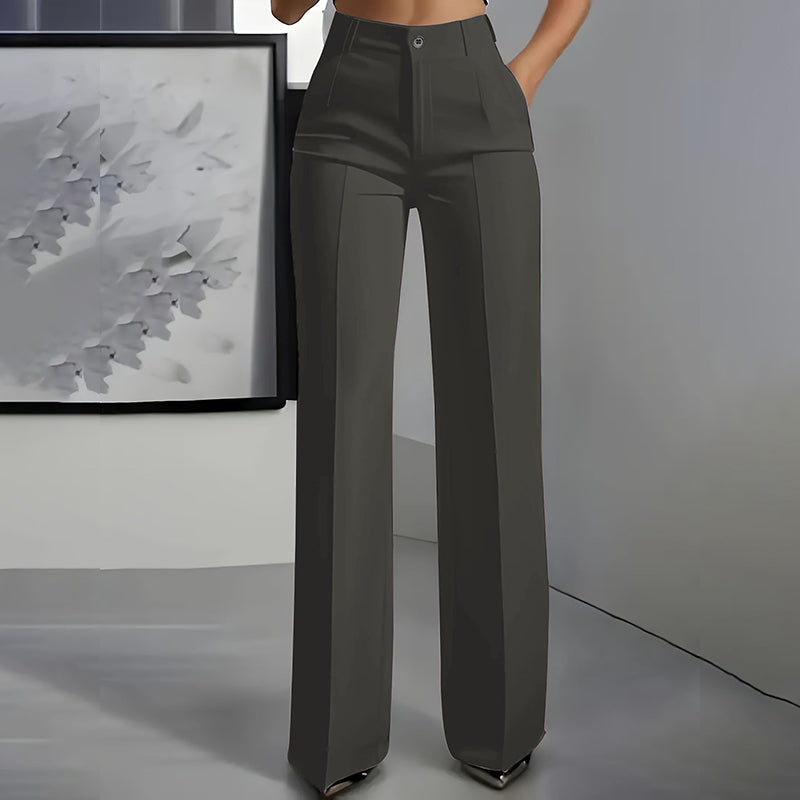 Solene | Wide Leg High Waist Tailored Trousers