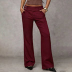 Romilly | High Waisted Wide Leg Flared Trousers Smart Casual