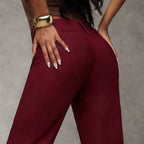 Romilly | High Waisted Wide Leg Flared Trousers Smart Casual