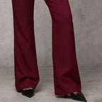 Romilly | High Waisted Wide Leg Flared Trousers Smart Casual