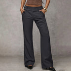 Romilly | High Waisted Wide Leg Flared Trousers Smart Casual