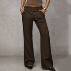 Romilly | High Waisted Wide Leg Flared Trousers Smart Casual