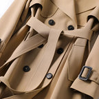 Isolde | Black Trench Coat Women Belted Lapel Chic Classic