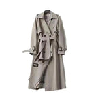 Isolde | Black Trench Coat Women Belted Lapel Chic Classic