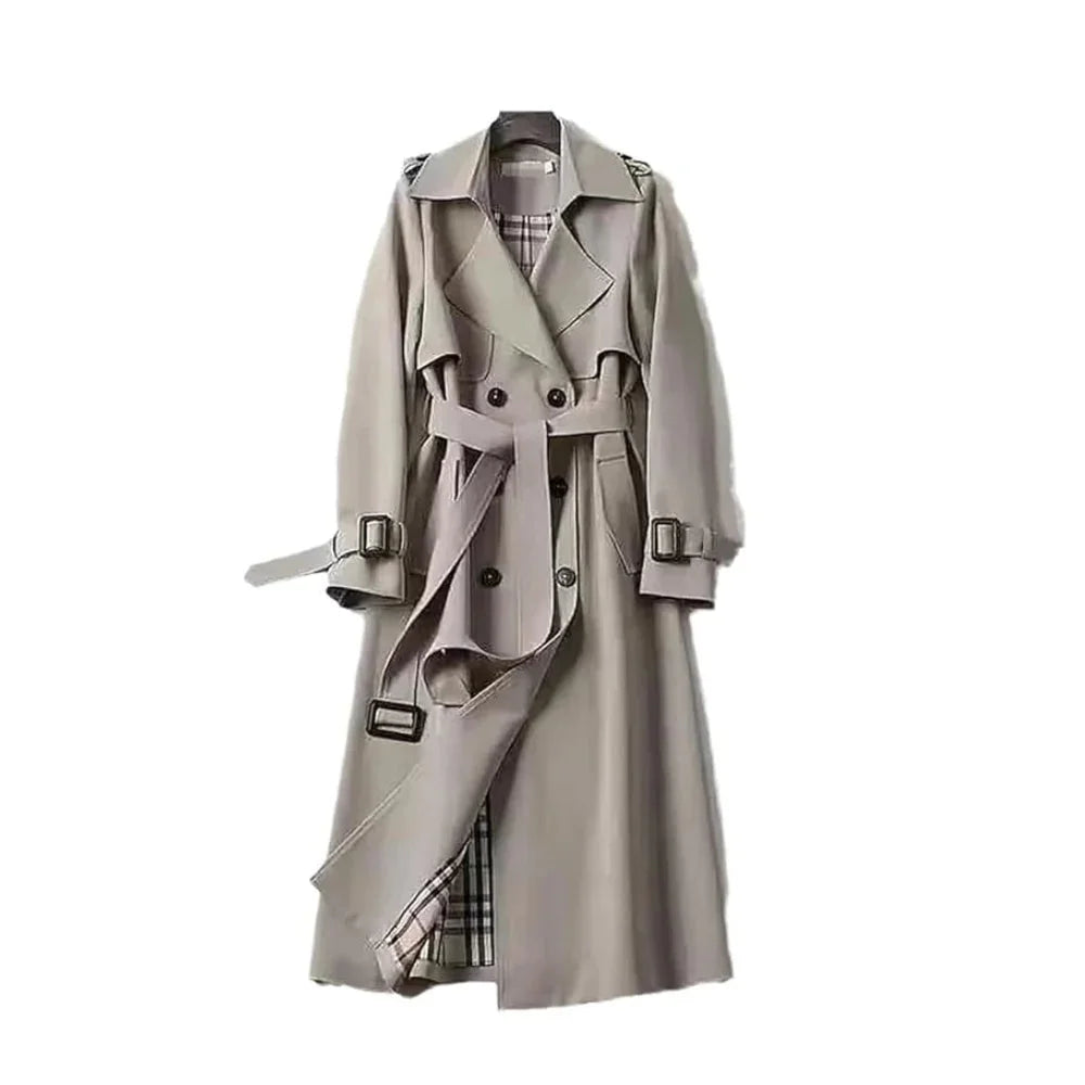 Isolde | Black Trench Coat Women Belted Lapel Chic Classic