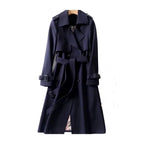 Isolde | Black Trench Coat Women Belted Lapel Chic Classic