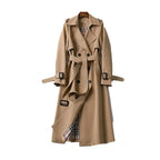 Isolde | Black Trench Coat Women Belted Lapel Chic Classic