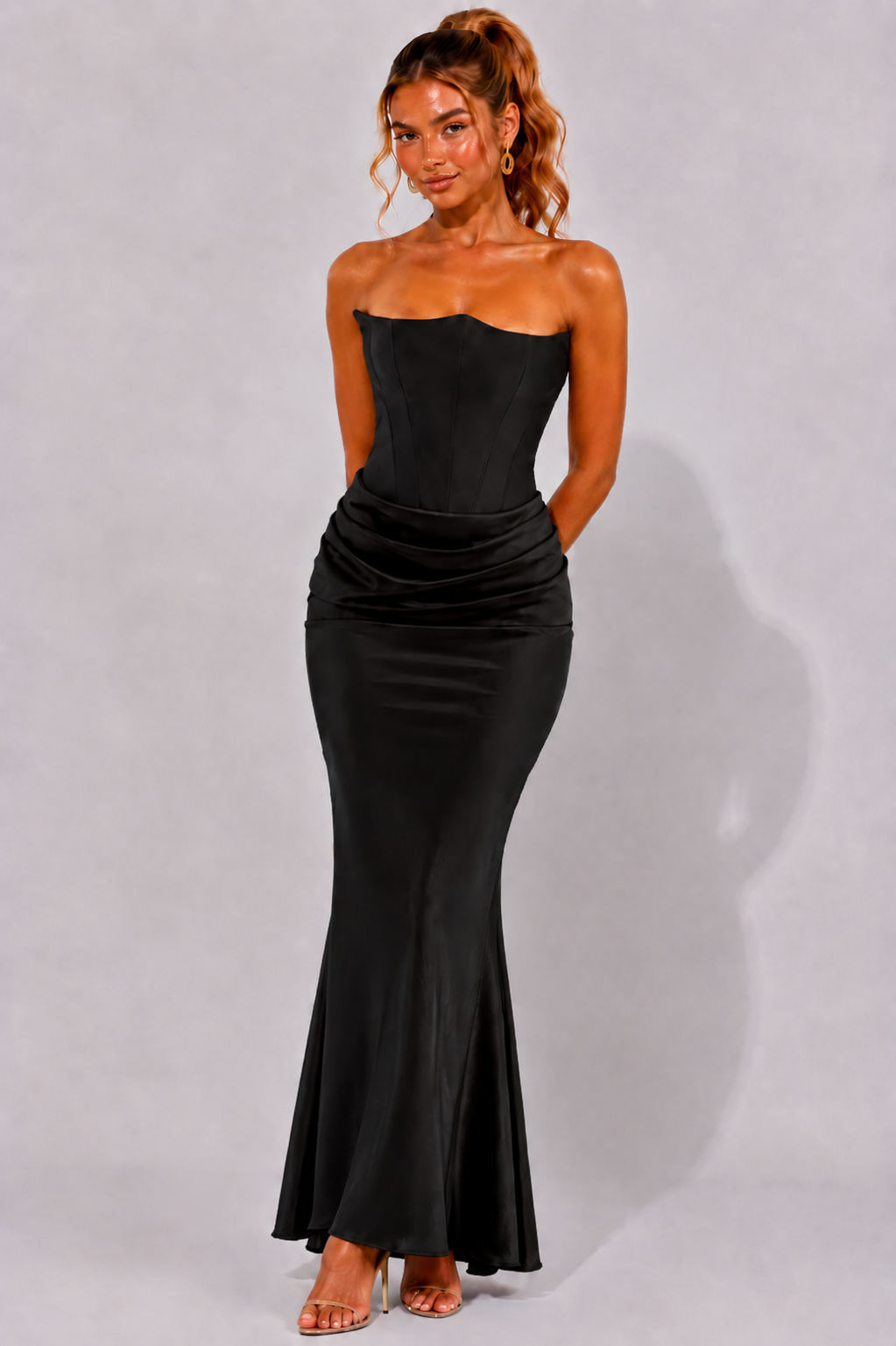 Sidonie | Strapless Ball Gown Wedding Dress Corset Maxi