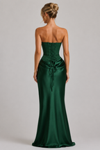 Mirabelle | Corset Satin Bodycon Maxi Dress Wedding Guest