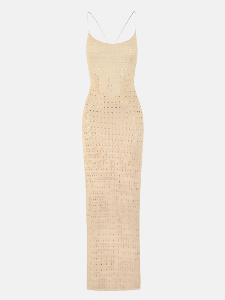 Wilhelmina | Knit Bodycon Beach Cover Up Maxi Dress
