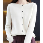 Wilhelmina | Women Cashmere V-Neck Cardigan Smart Casual