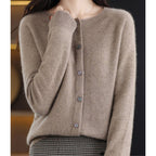 Wilhelmina | Women Cashmere V-Neck Cardigan Smart Casual