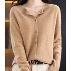 Wilhelmina | Women Cashmere V-Neck Cardigan Smart Casual