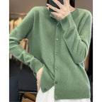 Wilhelmina | Women Cashmere V-Neck Cardigan Smart Casual