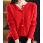 Wilhelmina | Women Cashmere V-Neck Cardigan Smart Casual