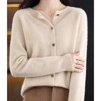 Wilhelmina | Women Cashmere V-Neck Cardigan Smart Casual