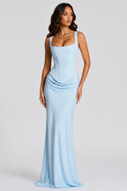 Hermione | Formal Dresses For Women Corset Maxi Pleated Gown