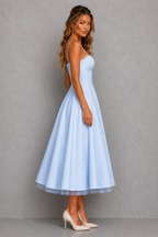 Solene | Plus Size Corset Midi Occasion Dresses