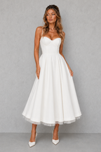 Solene | Plus Size Corset Midi Occasion Dresses