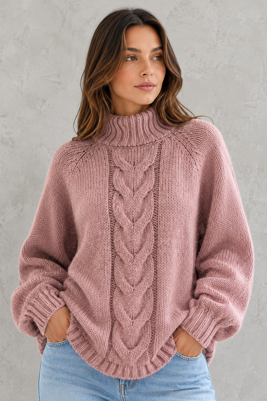 Katarina | Womens Cashmere Roll Neck Jumper Winter Knit