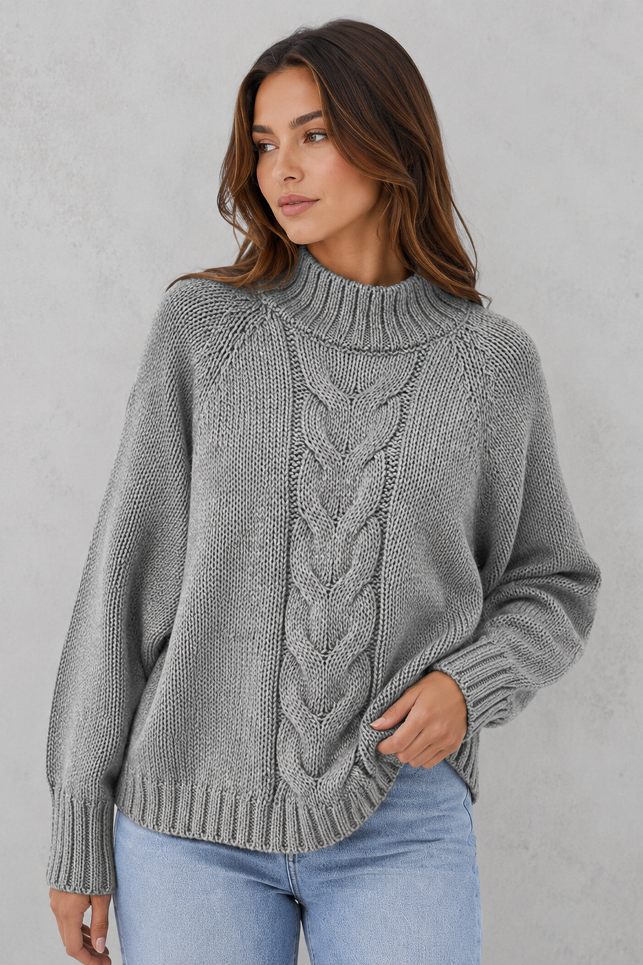 Katarina | Womens Cashmere Roll Neck Jumper Winter Knit