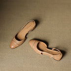 Elodie | Women's Black Slingback Block Heel Pumps