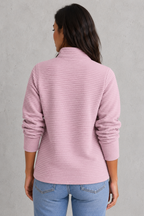 Edith | Cashmere Blend Half Zip Knitted Sweater Jumper Knit