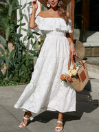 Lucienne | Long Sleeve Wedding Guest Dresses Maxi Tiered