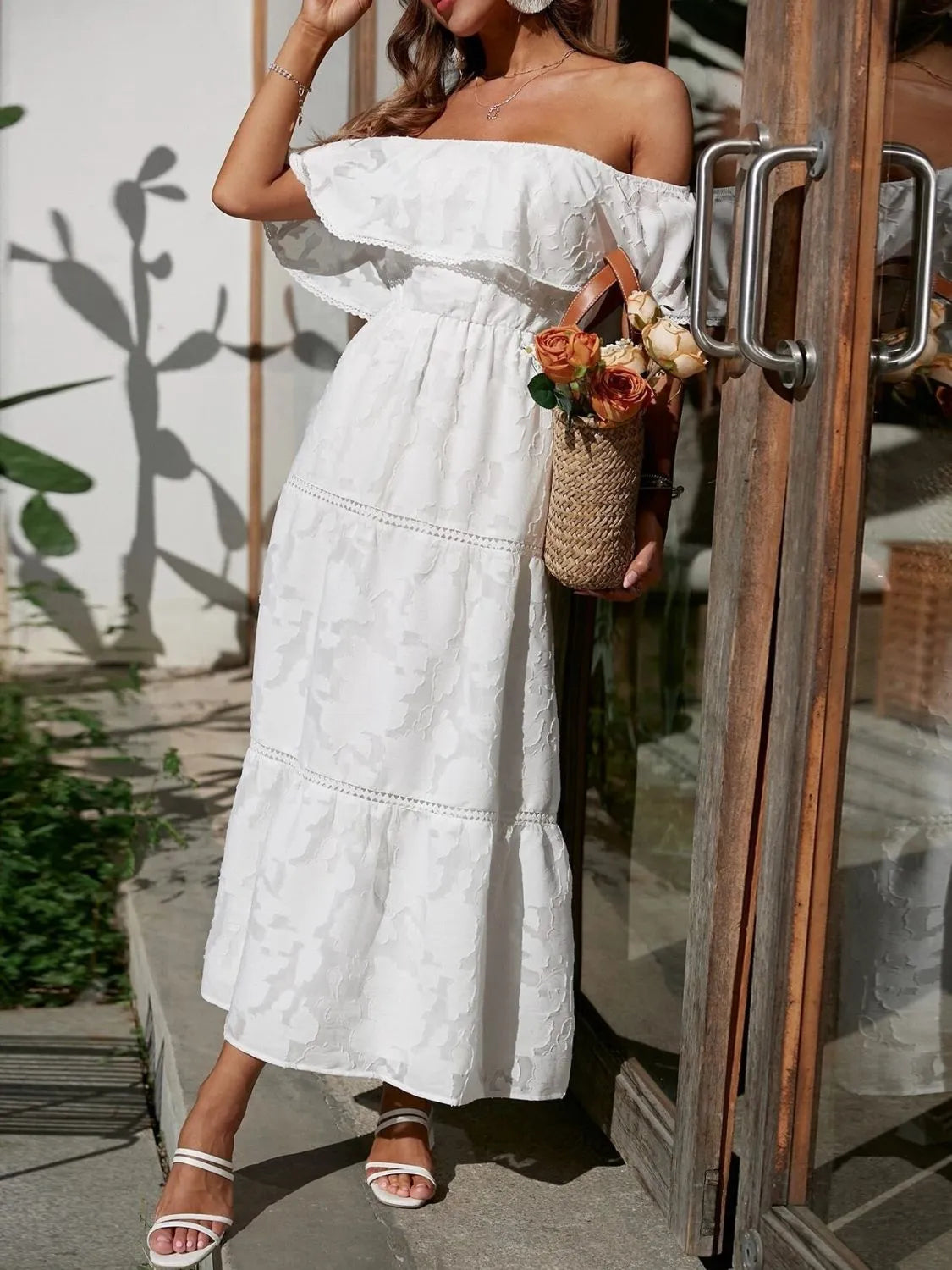 Lucienne | Long Sleeve Wedding Guest Dresses Maxi Tiered