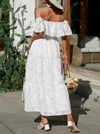 Lucienne | Long Sleeve Wedding Guest Dresses Maxi Tiered
