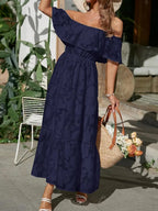 Lucienne | Long Sleeve Wedding Guest Dresses Maxi Tiered