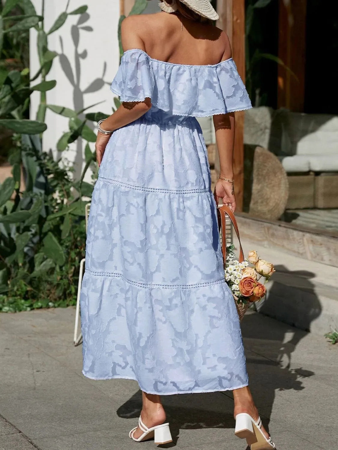 Lucienne | Long Sleeve Wedding Guest Dresses Maxi Tiered