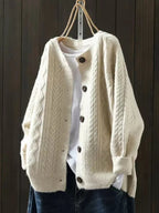 Felicity | Women Cashmere Cardigan Cable-Knit Button-Down