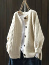 Felicity | Women Cashmere Cardigan Cable-Knit Button-Down