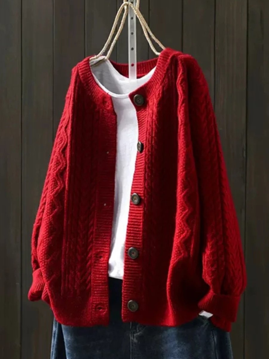Felicity | Women Cashmere Cardigan Cable-Knit Button-Down