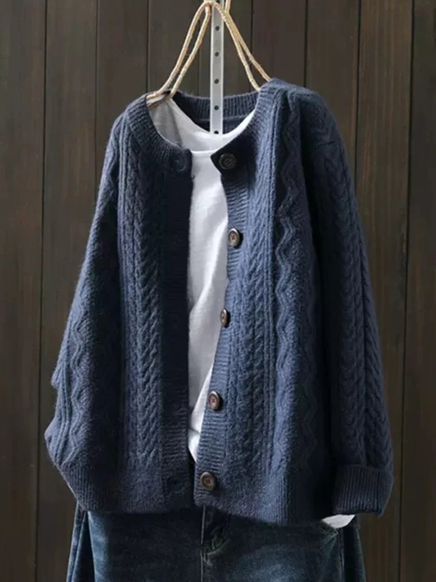 Felicity | Women Cashmere Cardigan Cable-Knit Button-Down