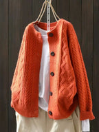 Felicity | Women Cashmere Cardigan Cable-Knit Button-Down